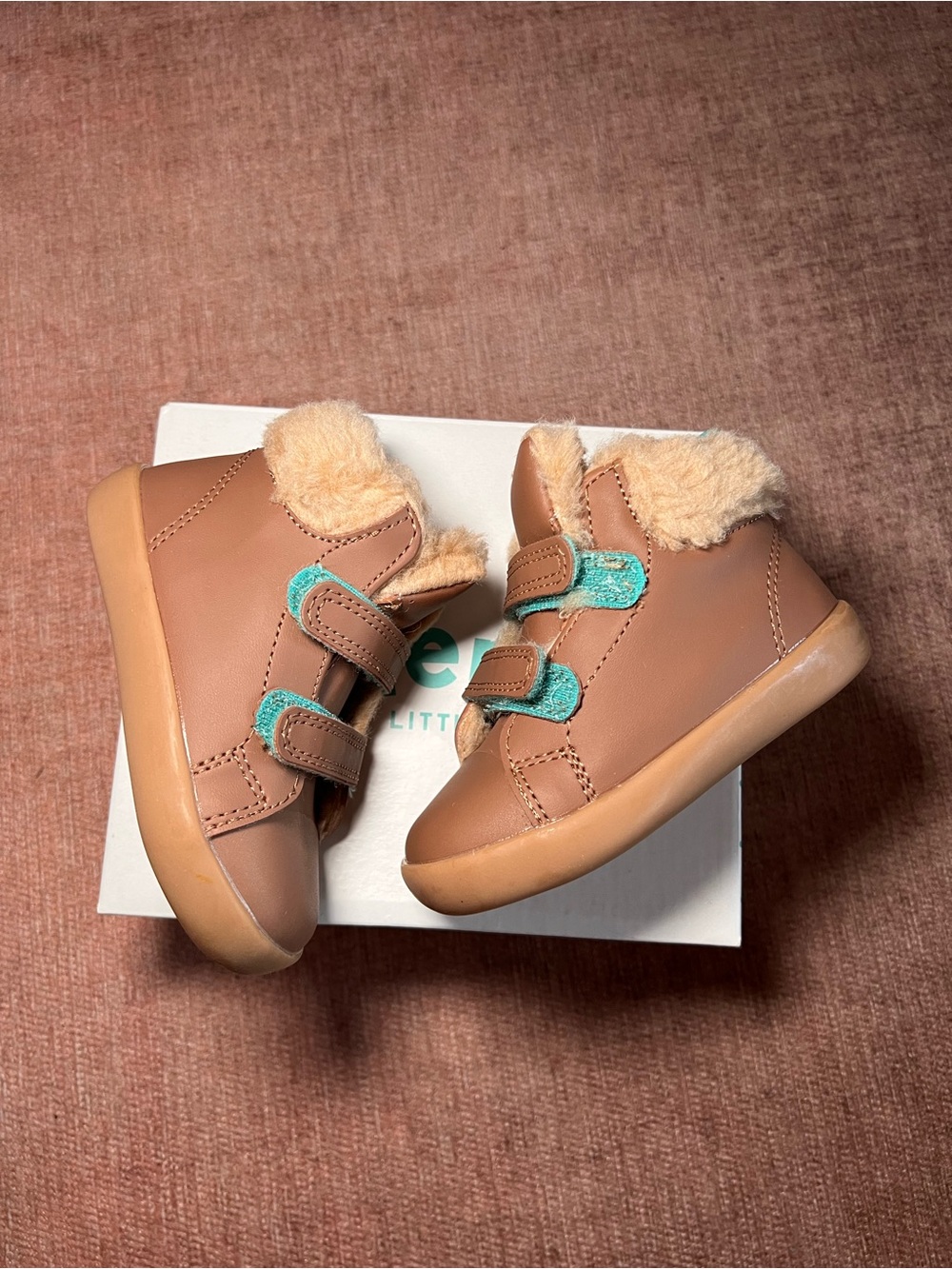 Ten Little Brown High Top Boots Size Toddler 6.5 Little Kids Shoes